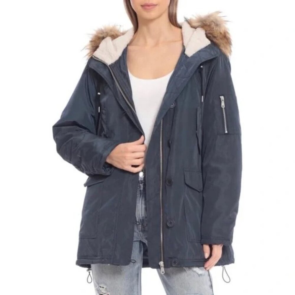 Avec Les Filles faux fur parka size SM